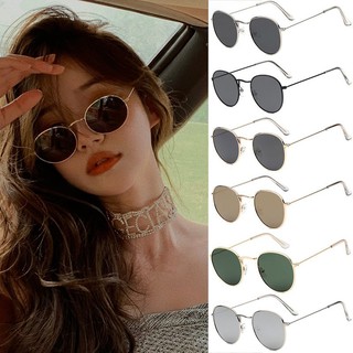 Fashion Classic Round Metal Sunglasses for Women Anti Radiation Glasses COD