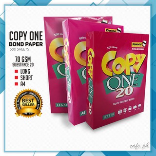 70gsm Copy One Bond Paper White Paper Inkjet Paper for School and Office Use 70gsm Short | A4 | Long