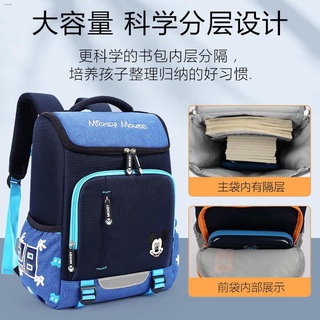 ┇✙Disney schoolbags primary school students boys and girls one, two, three to six grades, spine reli