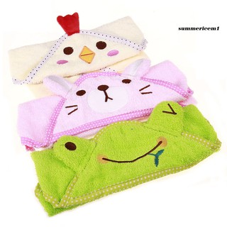 【Ready Stock】Pet Dog Cats Cute Bear Frog Print Hooded Bath Towel Drying Absorbent Bathrobe (2)