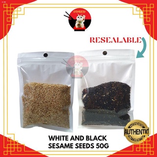 seeds✢✸Japan Organic Raw/Roasted Black/White Sesame Seeds 50g-1kg