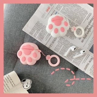 Cute cat claw AirPods Pro AirPods 1/2 Bluetooth Headset Anti-fall Silicone Soft Case Headset Protection Cover +Pendant