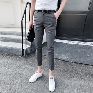 【27-34 Waistline】Korean Fashion Slim fit formal pants for men mens Casual stretchable Pants office slacks