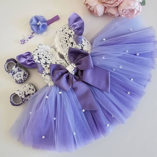 WFRV 1st Birthday Dress Baby Girl Flower Girls Embroidery Tulle Dresses for Wedding Birthday Party Dress Kids Girls Princess Dress