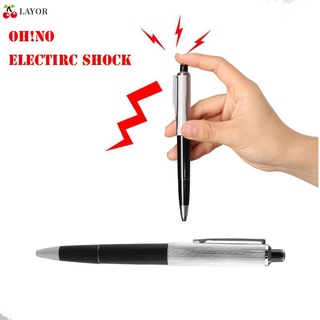 pens❦◑LAYOR Fun Ball Point Pen Fancy Joke Electric Shock Gift Trick Shocking Toy Prank