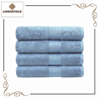 Combed Cotton Towel 70 x 140 cm Dusty Blue