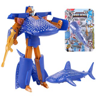 Children's Toy Transformer Robot Shark Ocean Anime Figurine Gift for Christmas (2)