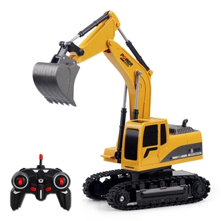1:24 Remote Control Bulldozer Alloy Engineering Car Dump Metal Truck Excavator Gift Toy for Kids