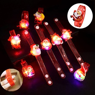 Christmas Santa Claus Light Flash Toys Wrist Hand Take Dance Party Dinner Party