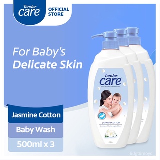 Tender Care Jasmine Cotton Hypo-Allergenic Baby Wash 500mL, Pack of 3-------------------------------