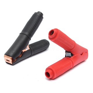 【Ready Stock】2Pcs Red+Black Car Vehicle Battery Test Alligator Crocodile Clips Clamps Tool