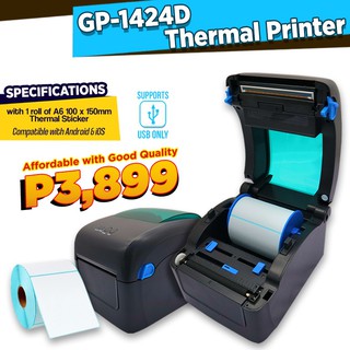 ▼◎Promo Package Thermal Barcode Printer with A6 Thermal Sticker