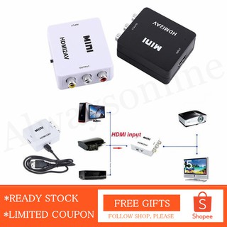 [READY STOCK] Digital HDMI to RCA Composite Video Audio Adapter