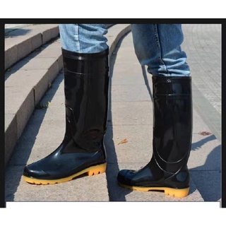 men✌☬Bota Simple Plain Rain Flood Boots for Men