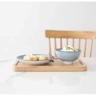 Multi-sizes Wooden Tea Breakfast Serving Trays / Craft Plain Wood Platter (6)
