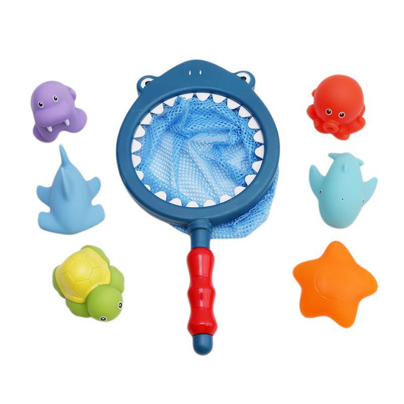7Pcs Press Squeaking Sound Animals Baby Bath Floating Toys (4)