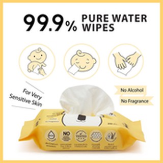 Baby Moby 99.9% Pure Water Wipes - 80 Sheets