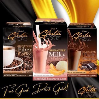 12in1 Gluta Lipo Gold Series / Slimming Drinks / Dark Chocolate / Fiber Coffee / Milky Melon