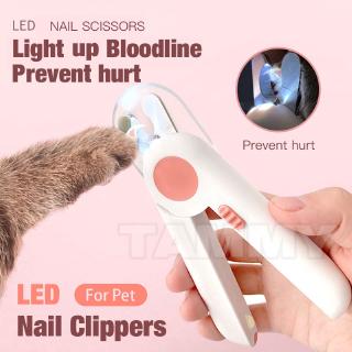 dog nail cutter pet nail clippers pet nail scissors for pet cat LED prevent hurt dog cute fresh color pink pet nail clippers dog nail clippers