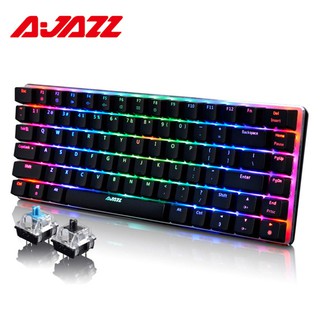 Ajazz AK33 82-key gaming keyboard wired mechanical keyboard Russian / English layout blue/black swit
