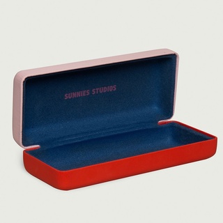 ▲✜Sunnies Studios Hard Case (Two-toned) [Case for Eyeglasses and Sunglasses with Cleaning Cloth]