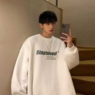 [S-2XL 3XL] Men's Hot Style Trendy Sweater Korean Style Street Hip-hop Long-sleeved Loose Comfortable Fabric for Men Round Neck Casual Student's All-match Blouse