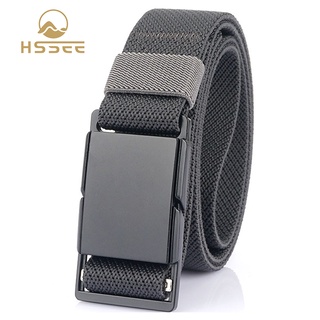 HSSEE 2021 3.4cm Fashion Elastic Belt Hard Metal Magnetic Buckle Quick Release Unisex Tactical Belt