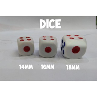 DICE SIZE 14MM 16MM 18MM COLORED PRINT