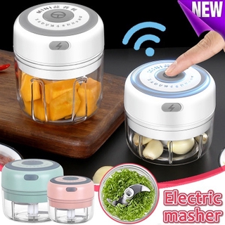 Upgrade Smart Electric Mini Food Garlic Vegetable Chopper Meat Grinder Crusher Press for Nut Fruit Rechargeable Onion Multi-function Processor Kitchen Accessories Tools