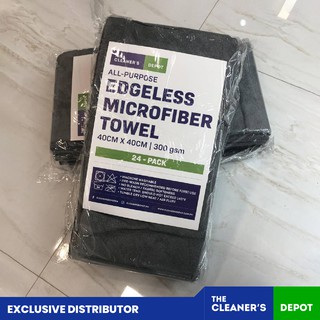 24-Pack 40cm x 40cm 300GSM Edgeless All-Purpose Microfiber Towel