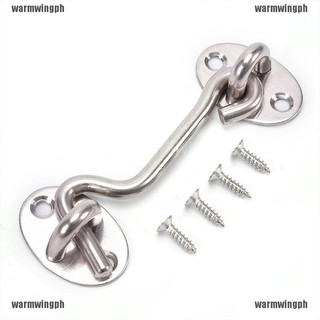 readystock Stainless Steel Cabin Hook And Eye Latch Lock Shed Gate Door Catch Silent warmw