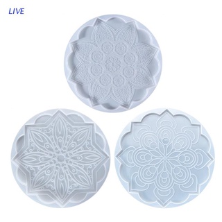 LIVE Tray Molds DIY Resin Coaster Molds Silicone Resin Tray Molds Epoxy Resin Casting Molds for DIY Casting Home Decoration