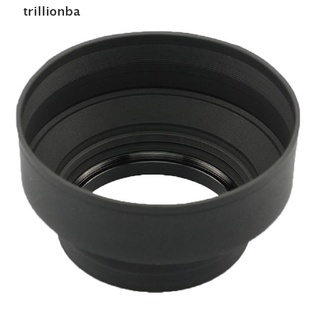 [trillionba] Collapsible 3 Stage Rubber Lens Hood Sun Shade For Camera [trillionba]