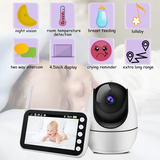 Baby Monitor with Camera Electronic Record Nanny Wireless Video Color Surveillance Sicurity 2 Way Ta