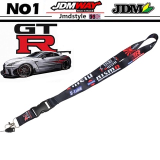 GTR Lanyard Cellphone JDM Refitting Racing Car Keychain ID Holder Mobile Neck Strap