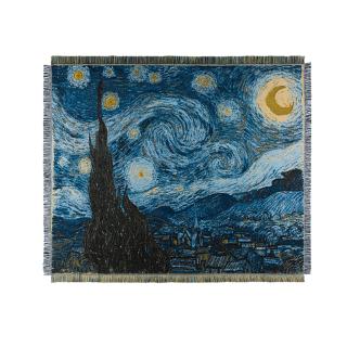 Van Gogh Starry Sofa Blanket Knitted Wall Hanging Tapestry Home Decorative Blanket (5)