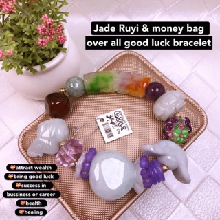 Jade Ruyi & Money Bag Over All Good Luck