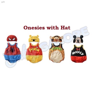 ☃Baby Set Onesies with Hat Spiderman Costume Tigger Costume for Babies