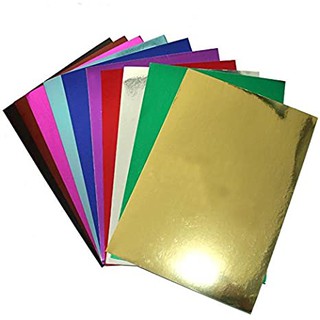 Metallic Foil Reflective Mirror Boards - Gold Silver Assorted (A4) 5s