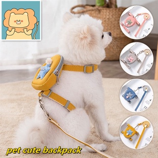 Collar Pet Leash Pet Collar Cat and Dog Universal Adjustable Star Snack Bag dog leash pet backpack (1)