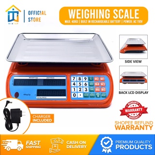 Wintop 40kg Kitchen Digital Weighing Scale Stainless Steel Electronic Kitchenware Food Scale