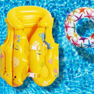 Baby Life Jackets Kids PVC Float Inflatable Swim Buoyancy Vest Life Vest Learning Swimming Ring Aid