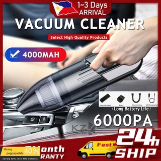 ♠9000PA Portable Car Vacuum Cleaner Wet Dry Dual Use Wireless Super Suction USB Cordless Vacum Clean