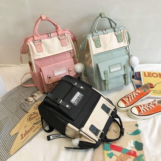 School bag female student Korean version of the simple fashion trend backpack female campus ins Hara (7)
