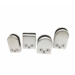 304 STAINLESS Glass Clip Stainless Glass Clamp#1-2 (9-12mm Glass)(Mirror)(Flat -Curve)(Price 1pcs)