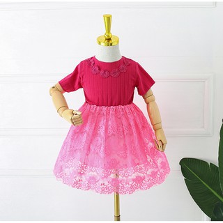 Children dress Girl Dress Baby Dress Children's Sleeveless Princess Lace Dress full dress