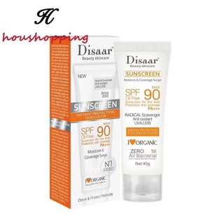 Disaar Facial Sunscreen Cream SPF 90 PA+ Moisturizing Skin Protect Sunblock