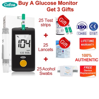 Cofoe Yiling Intelligent Blood Glucose Monitor Glucometer Diabetes Tester Blood Sugar Monitor with F