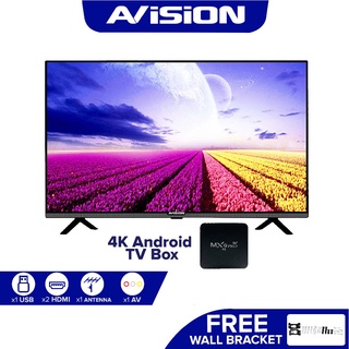 HOT□♝❣Avision 32 inch Digital HD LED TV w/ 4K Android Box & Free Wall Bracket 32K802D