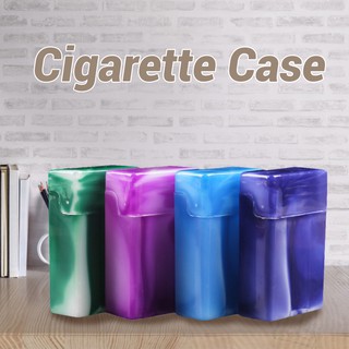 shin♥ Cigarette Case with Compartments Portable Plastic Cigarette Case Box Cigarette Storage Box Holder Random Color